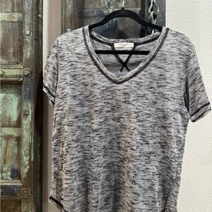 Project Social T Black and White V-Neck Tee